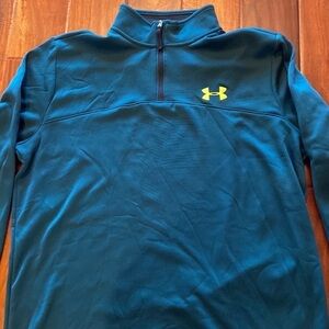 Mens Under Armour Forrest Green 1/4  Zip Super Soft Pullover in Size L [NWOT]